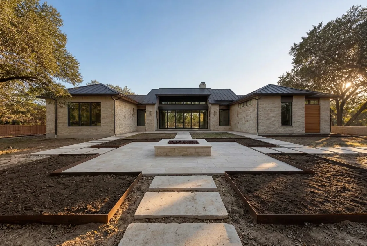 Landscape Design example in a Central Texas backyard